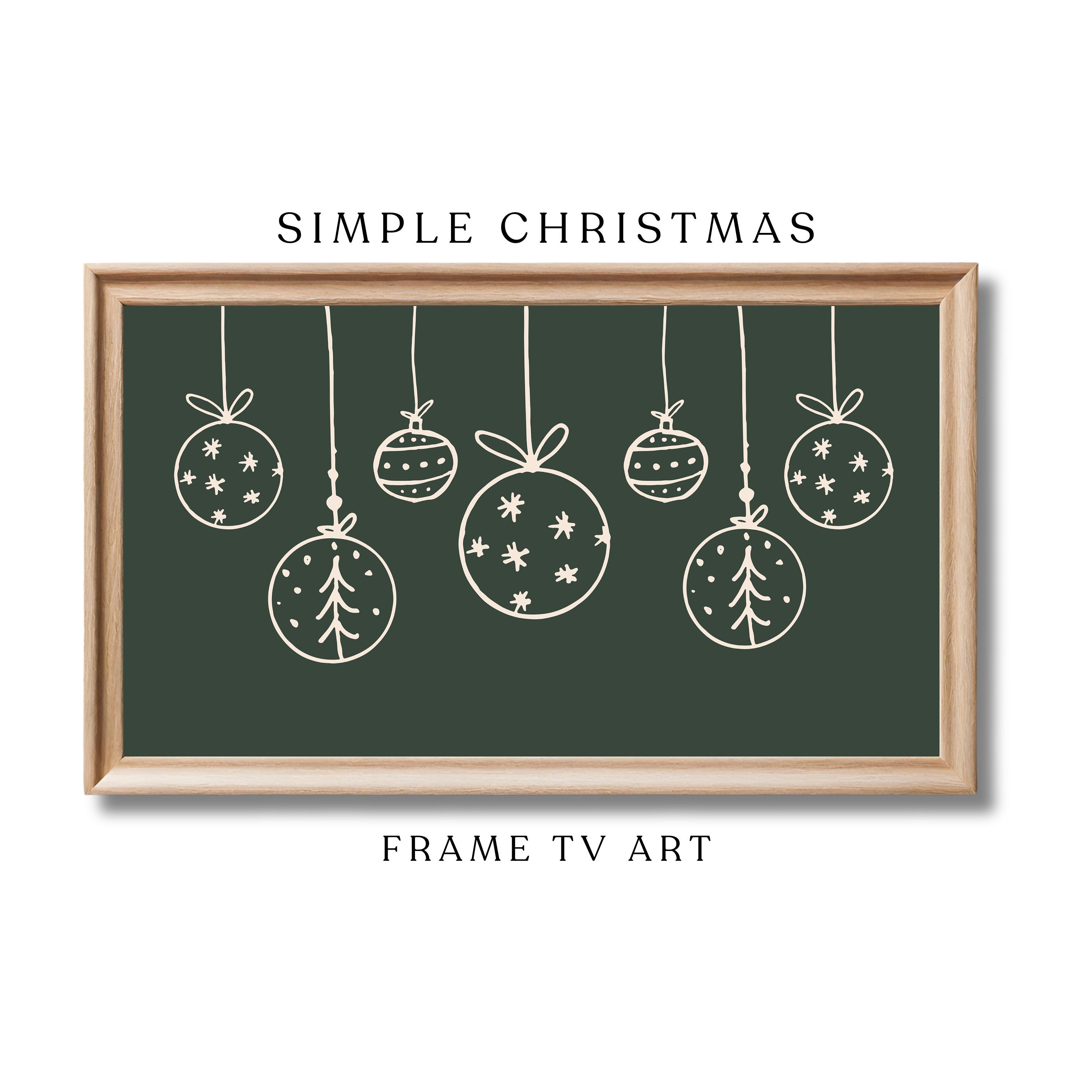 Simple Minimalist Christmas Digital Art for Samsung Frame TV | Modern Neutral | Festive Winter Painting