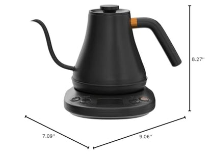 Mecity Electric Gooseneck Kettle With Keep Warm Function &amp; LCD Display Automatic Shut Off Coffee Kettle Temperature Control Pour Over Kettle 1200 Watt, 0.8L, 120V, Off White