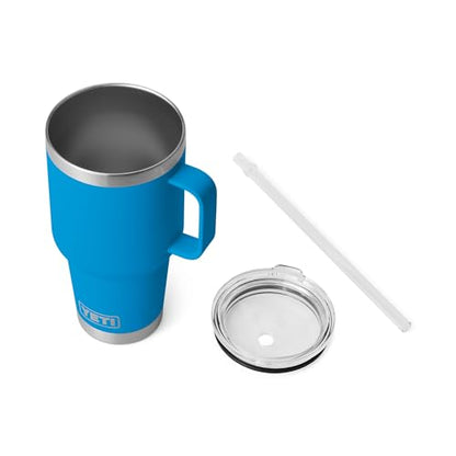 YETI Rambler Tumbler with Handle and Straw Lid, Vacuum Insulated Travel Mug, Stainless Steel