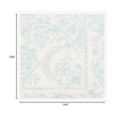 RUGGABLE Washable 2x3 Area Rug, Delphina Delft Blue, Premium Vintage Rugs for Living Room, Bedroom, Kitchen, Office, Classroom with Gripper Non Slip Pad
