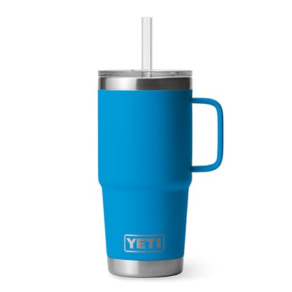 YETI Rambler Tumbler with Handle and Straw Lid, Vacuum Insulated Travel Mug, Stainless Steel