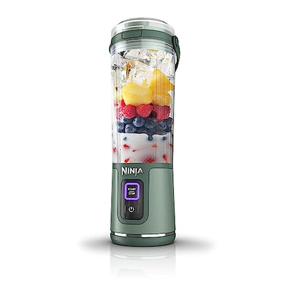 Ninja Blast Portable Blender, Cordless, 18oz. Vessel, Personal Blender For-Shakes and Smoothies, BPA Free, Leakproof-Lid and Sip Spout, USB-C Rechargeable, Dishwasher Safe Parts, Tinted Pink, BC151PK