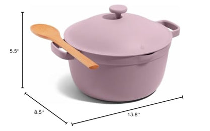 Our Place Perfect Pot - 5.5 Qt. Nonstick Ceramic Sauce Pan with Lid | Versatile Cookware for Stovetop and Oven | Steam, Bake, Braise, Roast | PTFE and PFOA-Free | Toxin-Free, Easy to Clean | Steam