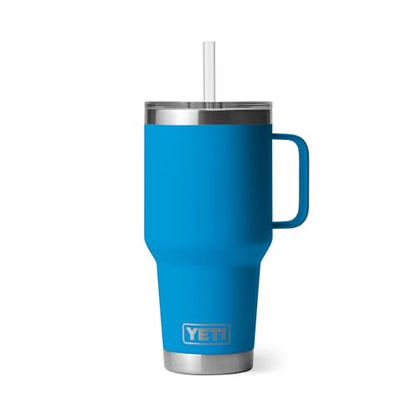 YETI Rambler Tumbler with Handle and Straw Lid, Vacuum Insulated Travel Mug, Stainless Steel