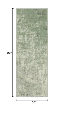RUGGABLE Impasto Washable Rug - Perfect Modern Area Rug for Living Room Bedroom Kitchen - Non-Slip, Pet &amp; Child Friendly, Stain &amp; Water Resistant - Durable - Sage Green 3&