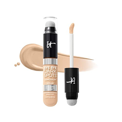 IT Cosmetics Bye Bye Dark Spots Concealer + Brightening Serum – 2% Niacinamide, Hyaluronic Acid &amp; Caffeine - Medium Coverage, Natural Finish, All Skin Types - 0.22 fl oz