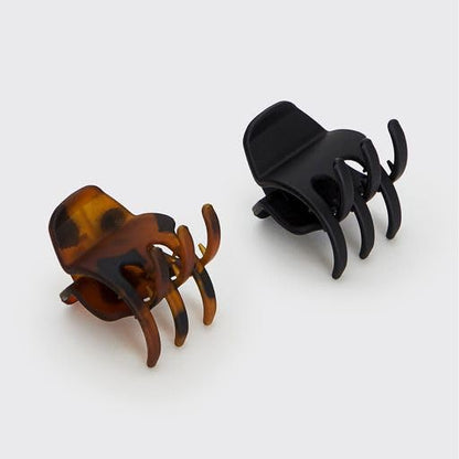 Kitsch Small Hair Clips for Women, Recycled Plastic Small Claw Clips &amp; Mini Claw Clips for Hair, Mini Hair Clips for Thin Hair, Tiny Jaw Clip for Hair, 16 pcs (Tortoise &amp; Black)