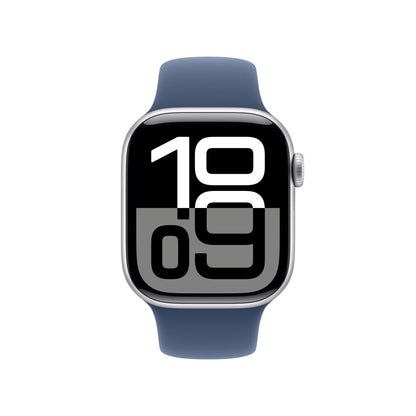 Apple Watch Series 10 [GPS 46mm] Smartwatch with Jet Black Aluminium Case with Black Sport Band. Fitness Tracker, ECG App, Always-On Retina Display, Water-Resistant