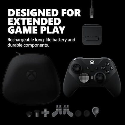 Xbox Elite Wireless Gaming Controller Series 2 – Black – Xbox Series X|S, Xbox One, Windows PC, Android, and iOS - Elite Series 2 Black Edition