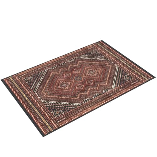 RUGGABLE Kaden Washable Rug - Perfect Vintage Area Rug for Living Room Bedroom Kitchen - Pet &amp; Child Friendly - Stain &amp; Water Resistant - Amber Red 3&