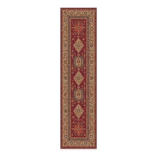 RUGGABLE – Cambria Ruby – Machine Washable Runner Rug – Pet &amp; Child Friendly – Stain &amp; Water Resistant – Non-Slip – 2.5&