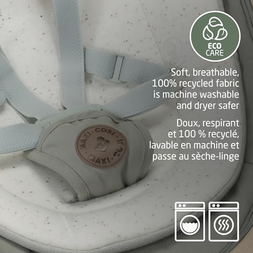 Maxi-Cosi Cassia Baby Swing, infant swing, automatic motion sensor, music, toys, recline, portable, 360 degree rotation, lightweight &amp; foldable, Horizon Sand