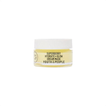 YTTP Hydrate + Glow Dream Overnight Face Mask - Brightening Skin Care Cream &amp; Moisturizing Facial Mask with Hyaluronic Acid, Vitamin C &amp; Squalane Oil for Even Skin Tone - Vegan Skincare (2oz)