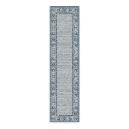 RUGGABLE Zinnia Runner Rug - Perfect Boho Washable Rug for Entryway Hallway Kitchen - Pet &amp; Child Friendly - Stain &amp; Water Resistant - Grey 2.5&