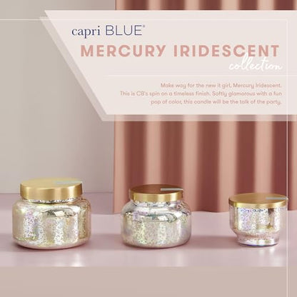 Capri Blue Volcano Scented Candles for Home - Mercury Iridescent Oversized Jar Candles - Long Lasting Candles - Holiday Candles - Luxury Candles Gifts for Women &amp; Men - Soy Candles (28 oz)