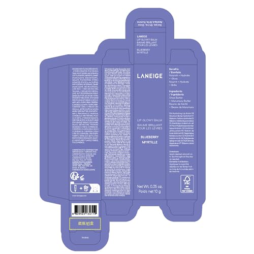LANEIGE Lip Glowy Balm Hydrate, Glossy, Lightweight, Moisturize &amp; Tint with Shea Butter
