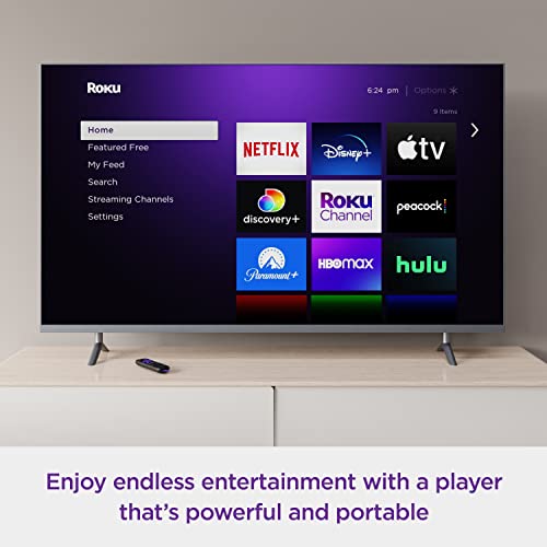 Roku Streaming Stick 4K | Portable Roku Streaming Device 4K/HDR/Dolby Vision, Roku Voice Remote, Free &amp; Live TV
