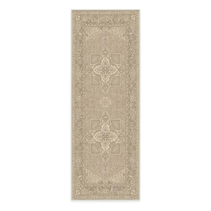 RUGGABLE Maral Heriz Washable Rug - Perfect Vintage Area Rug for Living Room Bedroom Kitchen - Pet &amp; Child Friendly - Stain &amp; Water Resistant - Creme 3&