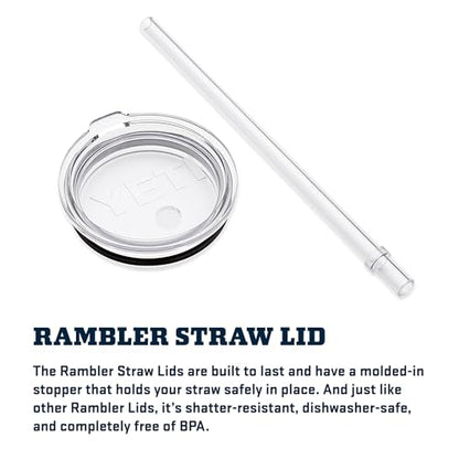 YETI Rambler Tumbler with Handle and Straw Lid, Vacuum Insulated Travel Mug, Stainless Steel
