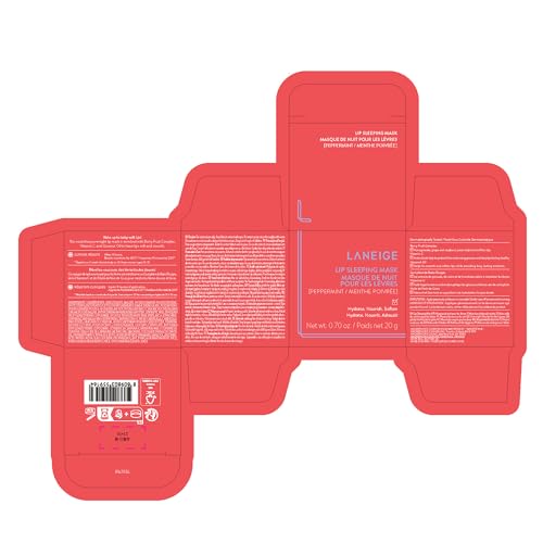 LANEIGE Lip Sleeping Mask: Nourish, Hydrate, Vitamin C, Murumuru &amp; Shea Butter, Antioxidants, Flaky, Dry Lips
