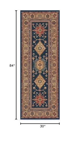 RUGGABLE – Cambria Ruby – Machine Washable Runner Rug – Pet &amp; Child Friendly – Stain &amp; Water Resistant – Non-Slip – 2.5&
