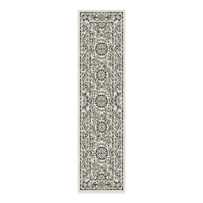 RUGGABLE Washable 2x3 Area Rug, Delphina Delft Blue, Premium Vintage Rugs for Living Room, Bedroom, Kitchen, Office, Classroom with Gripper Non Slip Pad
