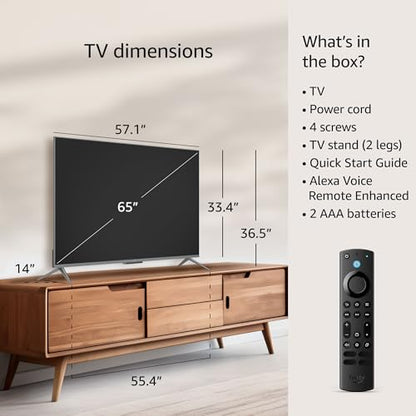 Amazon Fire TV 50&quot; Omni QLED Series 4K UHD smart TV, Dolby Vision IQ, Fire TV Ambient Experience, local dimming, hands-free with Alexa