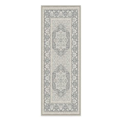 RUGGABLE Hendesi Heriz Washable Rug - Perfect Antique Vintage Area Rug for Living Room Bedroom Kitchen - Pet &amp; Child Friendly - Stain &amp; Water Resistant, Non-Slip - Abalone 2&