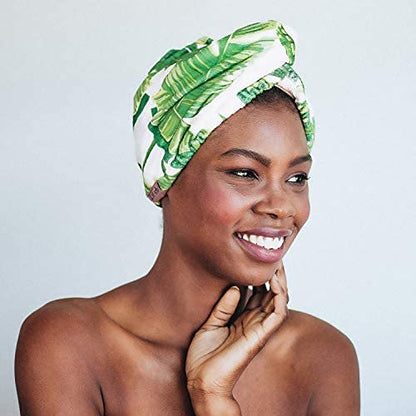 Kitsch Microfiber Hair Towel Wrap - Quick Dry Curly Hair Wraps for Women Wet Hair | Microfiber Towel for Hair | Hair Drying Towel Wrap | Hair Towels for Women | Hair Turban for Wet Hair (Blush)