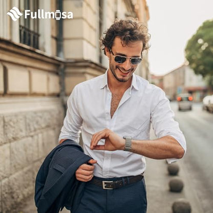 Fullmosa Compatible with Apple Watch Band 49mm 46mm 45mm 44mm 42mm 41mm 40mm 38mm Women Men, Stainless Steel Milanese Loop Replacement iWatch Bands Ultra 2/1 Series 10 9 8 7 6 5 4 3 2 1 SE
