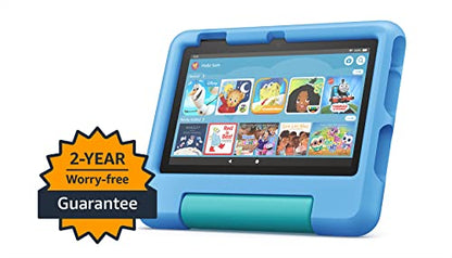 Amazon Fire 7 Kids tablet, ages 3-7. Top-selling 7&quot; kids tablet on Amazon - 2022 | ad-free content with parental controls included, 10-hr battery, 16 GB, Purple