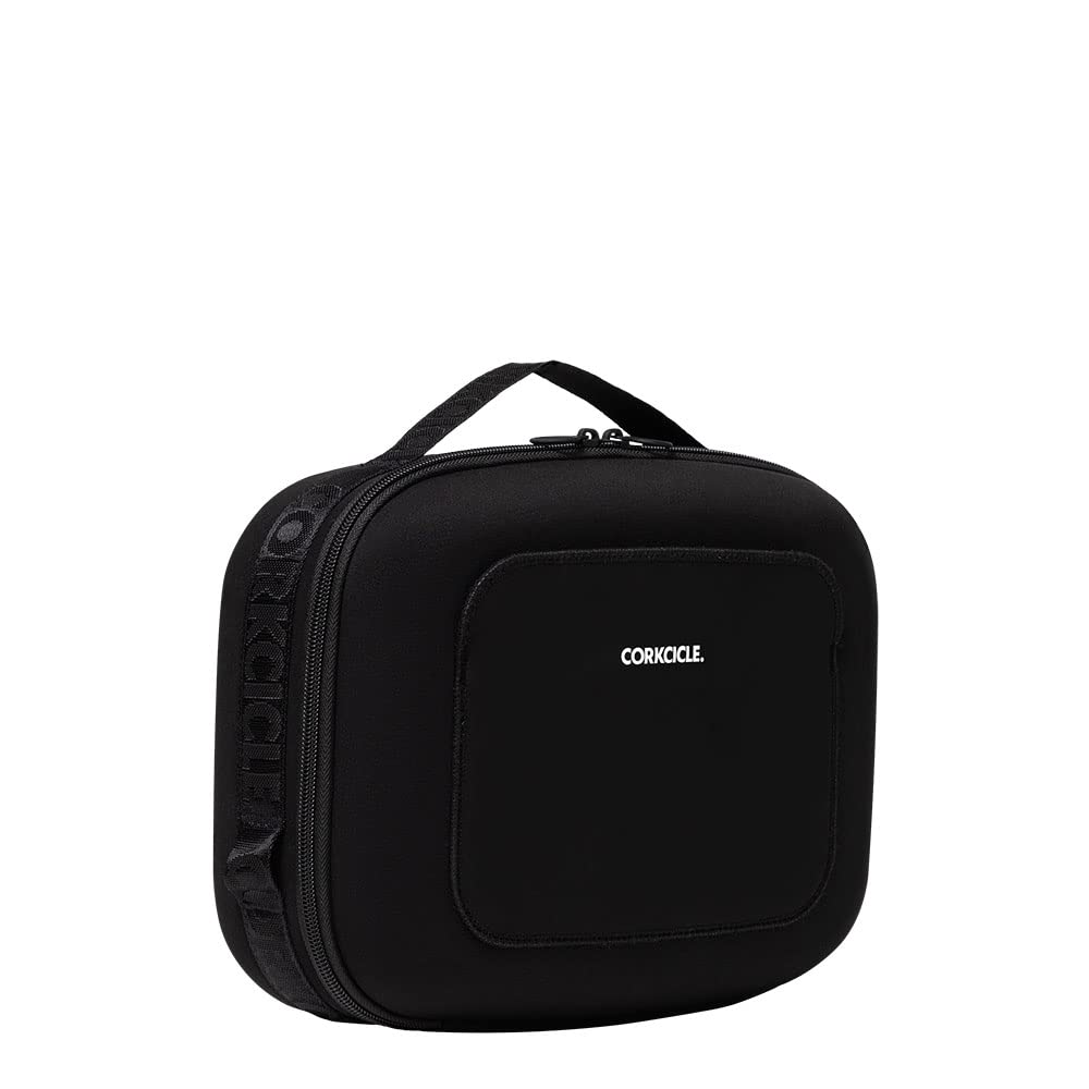 Corkcicle Lunchpod Insulated Lunch Bag, Black Neoprene, 11” x 8.75” x 4” – Crush-Proof Lunch Box Holds 16 oz Food Container – Cooler Bag Has Handle for Easy Carrying, Exterior &amp; Interior Pocket