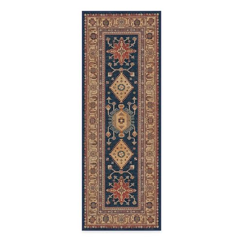 RUGGABLE – Cambria Ruby – Machine Washable Runner Rug – Pet &amp; Child Friendly – Stain &amp; Water Resistant – Non-Slip – 2.5&