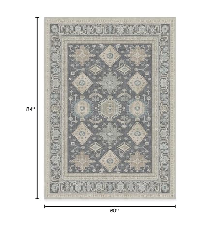 RUGGABLE – Cambria Ruby – Machine Washable Runner Rug – Pet &amp; Child Friendly – Stain &amp; Water Resistant – Non-Slip – 2.5&