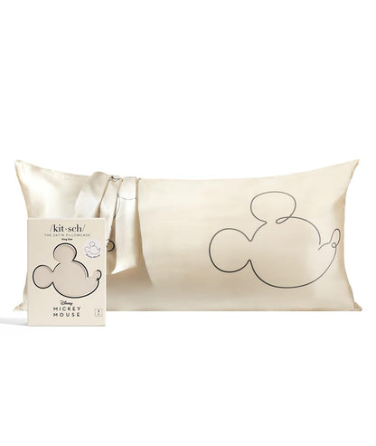 Kitsch Satin Pillowcase with Zipper for Hair &amp; Skin, Softer Than Silk Pillow Cases Queen, Smooth Pillow Covers, Machine Washable, Wrinkle-Free, Cooling Satin Pillow Cases Standard Size 19&quot;x26&quot;, Ivory