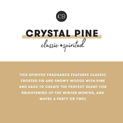 Capri Blue Holiday Mercury Jar Candle - Soy Candle Blend - Fall Candles for Home Scented with Frosted Fir, Snowy Woods, Pine &amp; Sage - Pine Candle for Holiday Decor - Signature (Crystal Pine, 19 oz)
