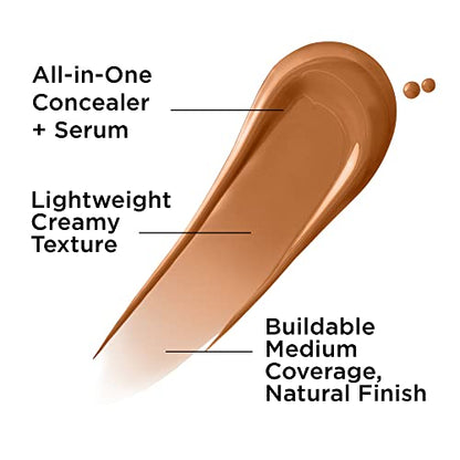 IT Cosmetics Bye Bye Dark Spots Concealer + Brightening Serum – 2% Niacinamide, Hyaluronic Acid &amp; Caffeine - Medium Coverage, Natural Finish, All Skin Types - 0.22 fl oz