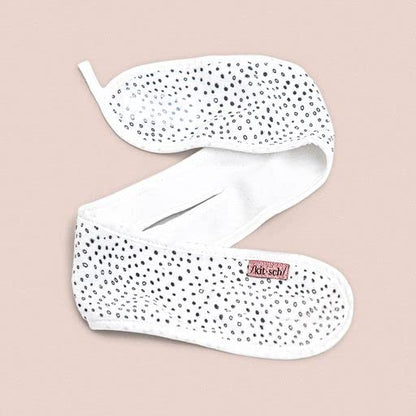 Kitsch Spa Multifunctional Microfiber Headband - Facial Skincare and Hair Band for Makeup Application, Face Washing | Micro Dot Design