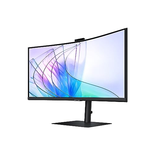 SAMSUNG 34-Inch ViewFinity S65TC Series Ultra-WQHD 1000R Curved Computer Monitor, HDR10, 100Hz, AMD FreeSync, Thunderbolt 4, Height Adjustable Stand, Built-in Speakers, Eye Care, LS34C650TANXGO, 2024