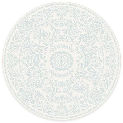 RUGGABLE Washable 2x3 Area Rug, Delphina Delft Blue, Premium Vintage Rugs for Living Room, Bedroom, Kitchen, Office, Classroom with Gripper Non Slip Pad