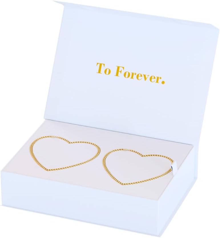 Permanent Bracelet Kit – DIY Bracelet Making for Couples, BFFs – Couples Gift, Friendship Bracelets – Date Activity, Anniversary, Valentines Day Gift – His and Her Bracelets (Gold)
