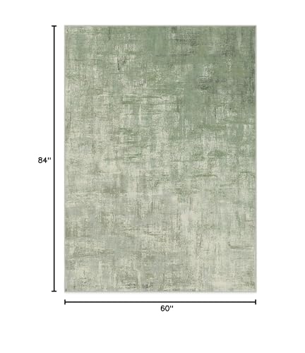 RUGGABLE Impasto Washable Rug - Perfect Modern Area Rug for Living Room Bedroom Kitchen - Non-Slip, Pet &amp; Child Friendly, Stain &amp; Water Resistant - Durable - Sage Green 3&