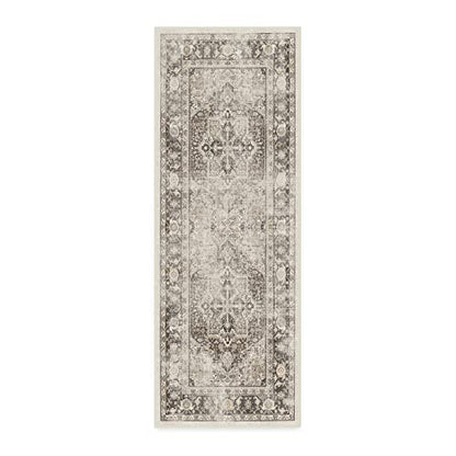 RUGGABLE Kamran Washable Rug - Perfect Vintage Area Rug for Living Room Bedroom Kitchen - Pet &amp; Child Friendly - Stain &amp; Water Resistant - Hazel 5&