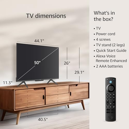 Amazon Fire TV 50&quot; Omni QLED Series 4K UHD smart TV, Dolby Vision IQ, Fire TV Ambient Experience, local dimming, hands-free with Alexa
