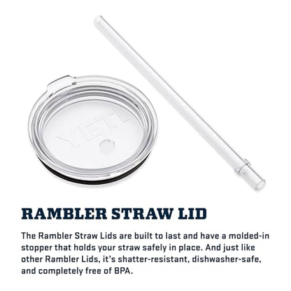 YETI Rambler Tumbler with Handle and Straw Lid, Vacuum Insulated Travel Mug, Stainless Steel