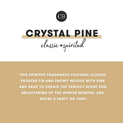 Capri Blue Holiday Mercury Jar Candle - Soy Candle Blend - Fall Candles for Home Scented with Frosted Fir, Snowy Woods, Pine &amp; Sage - Pine Candle for Holiday Decor - Signature (Crystal Pine, 19 oz)