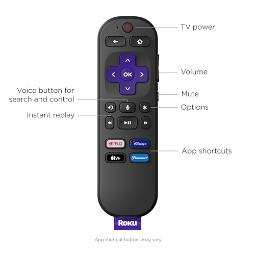 Roku Streaming Stick 4K | Portable Roku Streaming Device 4K/HDR/Dolby Vision, Roku Voice Remote, Free &amp; Live TV