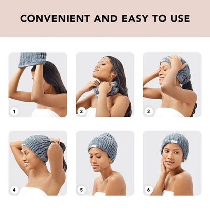 Kitsch Spa Extra Wide Facial Headband - Multipurpose Skincare Spa Headband for Washing Face - Makeup Headband &amp; Skincare Headband for Women - Hair Band Ideal for Face Wash (Misty Blue)