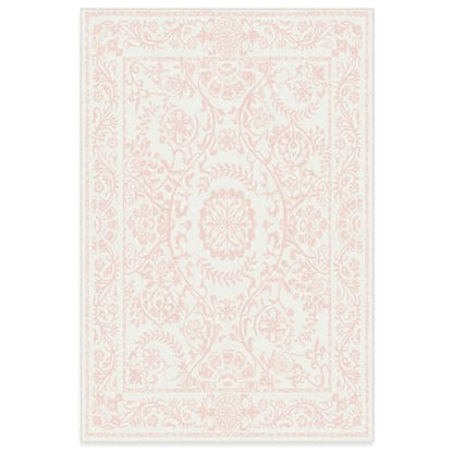 RUGGABLE Washable 2x3 Area Rug, Delphina Delft Blue, Premium Vintage Rugs for Living Room, Bedroom, Kitchen, Office, Classroom with Gripper Non Slip Pad