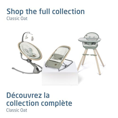 Maxi-Cosi Cassia Baby Swing, infant swing, automatic motion sensor, music, toys, recline, portable, 360 degree rotation, lightweight &amp; foldable, Horizon Sand
